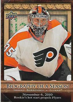 #BOS13 Sergei Bobrovsky - Philadelphia Flyers - 2010-11 Upper Deck - Biography of a Season Hockey