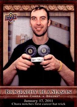 #BOS22 Zdeno Chara - Boston Bruins - 2010-11 Upper Deck - Biography of a Season Hockey