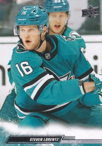 #613 Steven Lorentz - San Jose Sharks - 2022-23 Upper Deck Hockey