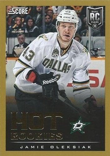 #614 Jamie Oleksiak - Dallas Stars - 2013-14 Score - Gold Hockey