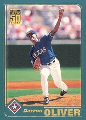 #614 Darren Oliver - Texas Rangers - 2001 Topps Baseball