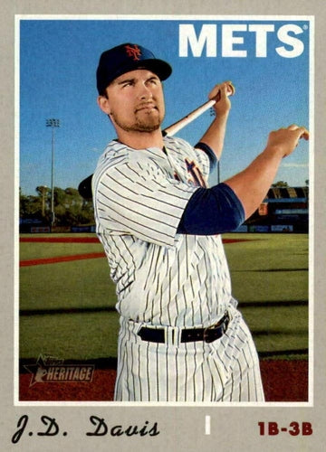 #617 J.D. Davis - New York Mets - 2019 Topps Heritage Baseball