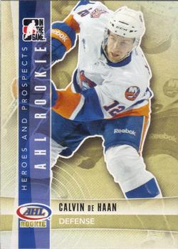 #138 Calvin de Haan - Bridgeport Sound Tigers - 2011-12 In The Game Heroes and Prospects Hockey