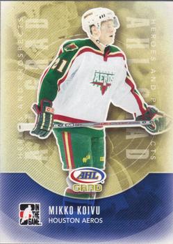 #163 Mikko Koivu - Houston Aeros - 2011-12 In The Game Heroes and Prospects Hockey