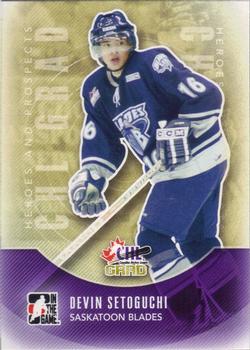#190 Devin Setoguchi - Saskatoon Blades - 2011-12 In The Game Heroes and Prospects Hockey