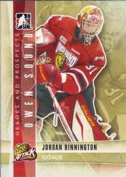 #19 Jordan Binnington - Owen Sound Attack - 2011-12 In The Game Heroes and Prospects Hockey