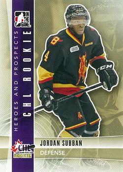 #98 Jordan Subban - Belleville Bulls - 2011-12 In The Game Heroes and Prospects Hockey