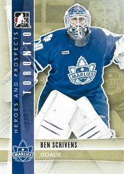 #104 Ben Scrivens - Toronto Marlies - 2011-12 In The Game Heroes and Prospects Hockey