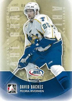 #151 David Backes - Peoria Rivermen - 2011-12 In The Game Heroes and Prospects Hockey