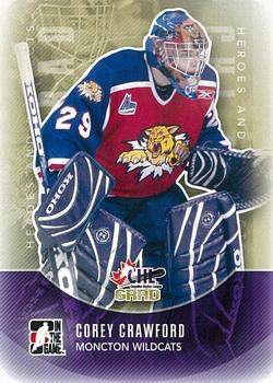 #178 Corey Crawford - Moncton Wildcats - 2011-12 In The Game Heroes and Prospects Hockey