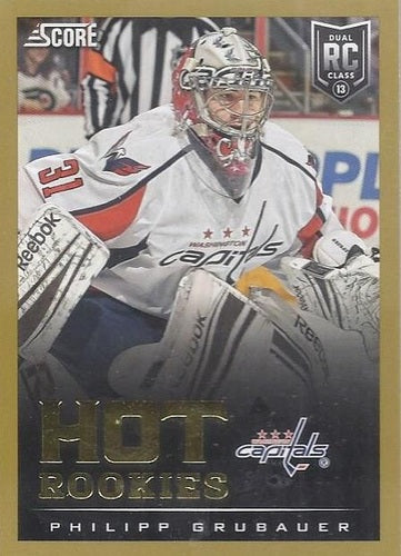 #619 Philipp Grubauer - Washington Capitals - 2013-14 Score - Gold Hockey