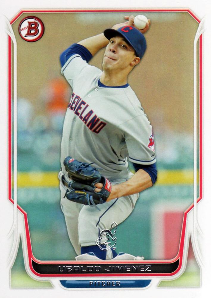 #61 Ubaldo Jimenez - Cleveland Indians - 2014 Bowman Baseball