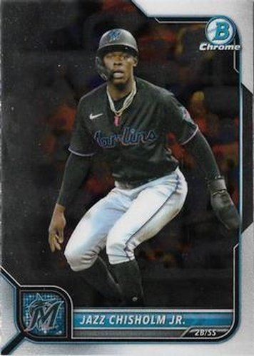 #61 Jazz Chisholm Jr. - Miami Marlins - 2022 Bowman Chrome Baseball