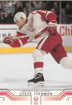 #61 Steve Yzerman - Detroit Red Wings - 2001-02 Upper Deck Hockey