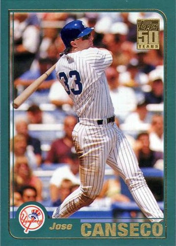 #61 Jose Canseco - New York Yankees - 2001 Topps Baseball