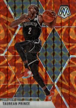 #61 Taurean Prince - Brooklyn Nets - 2019-20 Panini Mosaic - Reactive Orange Basketball