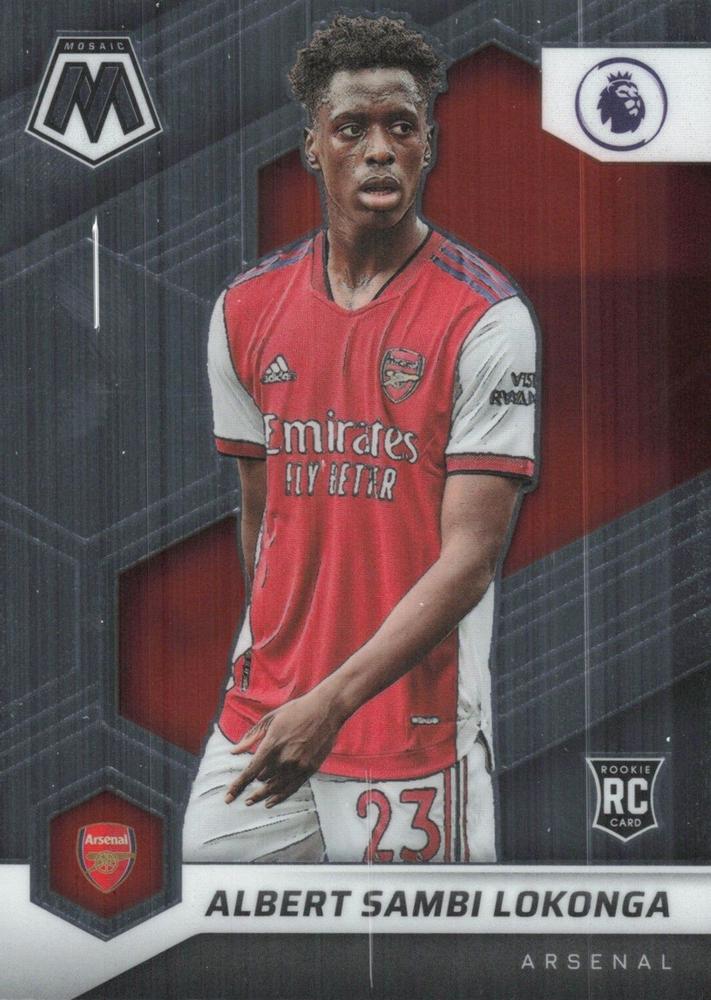 #61 Albert Sambi Lokonga - Arsenal FC - 2021-22 Panini Mosaic Premier League Soccer