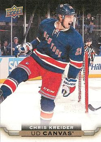 #C61 Chris Kreider - New York Rangers - 2015-16 Upper Deck - UD Canvas Hockey