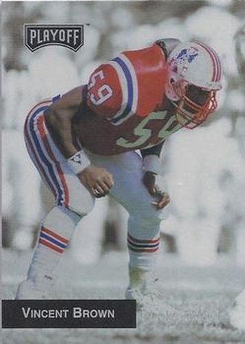 #61 Vincent Brown - New England Patriots - 1993 Playoff Football