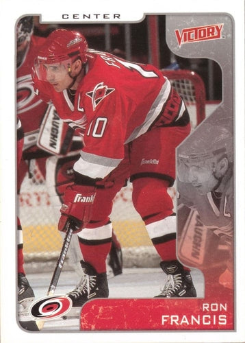 #61 Ron Francis - Carolina Hurricanes - 2001-02 Upper Deck Victory Hockey