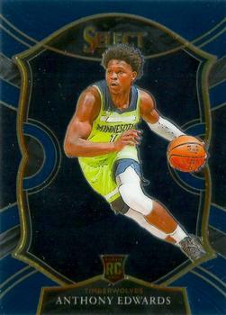 #61 Anthony Edwards - Minnesota Timberwolves - 2020-21 Panini Select - Blue Basketball