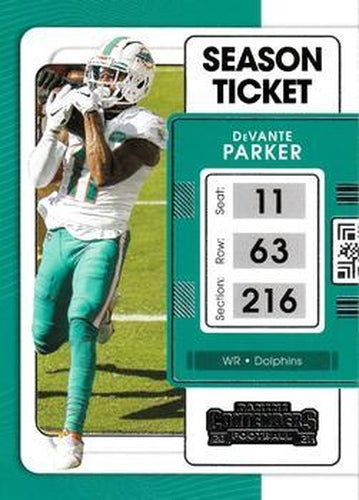 #61 DeVante Parker - Miami Dolphins - 2021 Panini Contenders Football