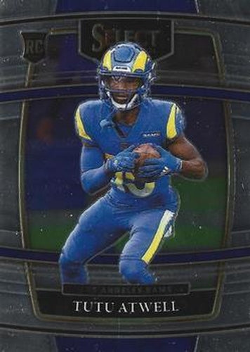 #61 Tutu Atwell - Los Angeles Rams - 2021 Panini Select - Black and Gold Prizm Die Cut Football