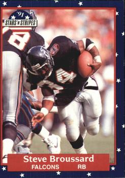 #61 Steve Broussard - Atlanta Falcons - 1991 Fleer Stars 'n Stripes Football