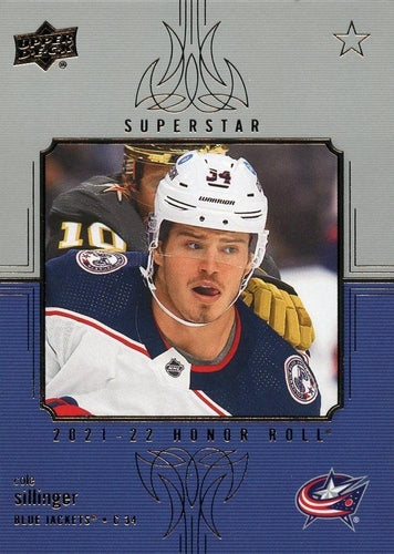 #HR-61 Cole Sillinger - Columbus Blue Jackets - 2021-22 Upper Deck - Honor Roll Hockey