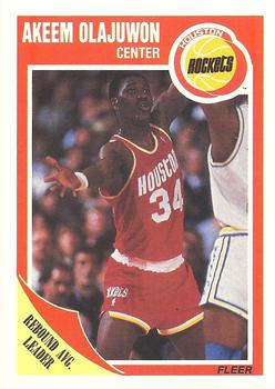 #61 Akeem Olajuwon - Houston Rockets - 1989-90 Fleer Basketball