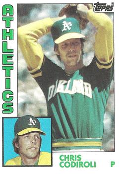 #61 Chris Codiroli - Oakland Athletics - 1984 Topps Baseball