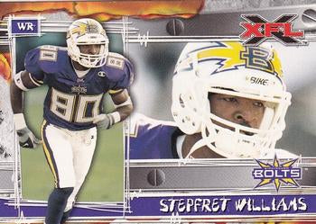 #61 Stepfret Williams - Birmingham Thunderbolts - 2001 Topps XFL Football
