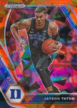 #61 Jayson Tatum - Duke Blue Devils - 2021 Panini Prizm Draft Picks - Orange Ice Basketball