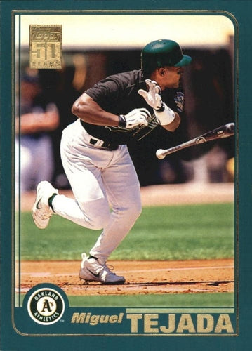 #620 Miguel Tejada - Oakland Athletics - 2001 Topps Baseball