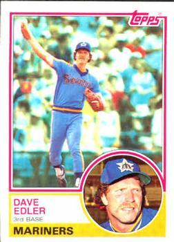 #622 Dave Edler - Seattle Mariners - 1983 Topps Baseball