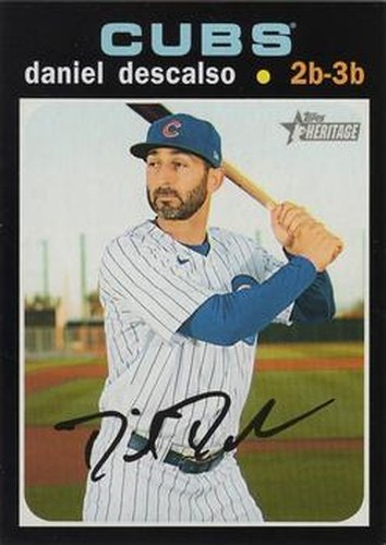 #623 Daniel Descalso - Chicago Cubs - 2020 Topps Heritage Baseball
