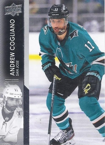 #623 Andrew Cogliano - San Jose Sharks - 2021-22 Upper Deck Hockey