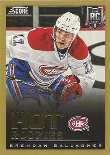 #624 Brendan Gallagher - Montreal Canadiens - 2013-14 Score - Gold Hockey