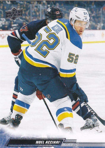 #625 Noel Acciari - St. Louis Blues - 2022-23 Upper Deck Hockey