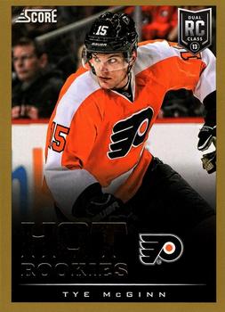 #626 Tye McGinn - Philadelphia Flyers - 2013-14 Score - Gold Hockey