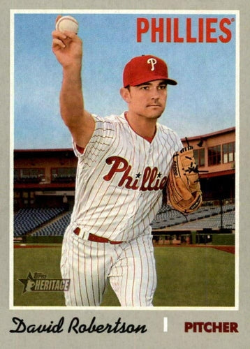 #627 David Robertson - Philadelphia Phillies - 2019 Topps Heritage Baseball