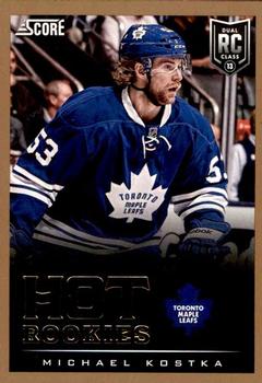 #628 Michael Kostka - Toronto Maple Leafs - 2013-14 Score - Gold Hockey