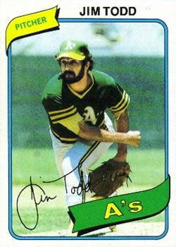 #629 Jim Todd - Oakland Athletics - 1980 Topps Baseball