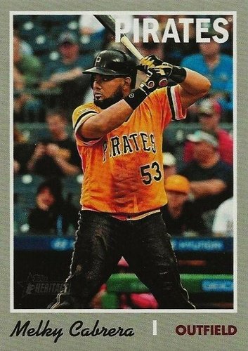 #629b Melky Cabrera - Pittsburgh Pirates - 2019 Topps Heritage Baseball