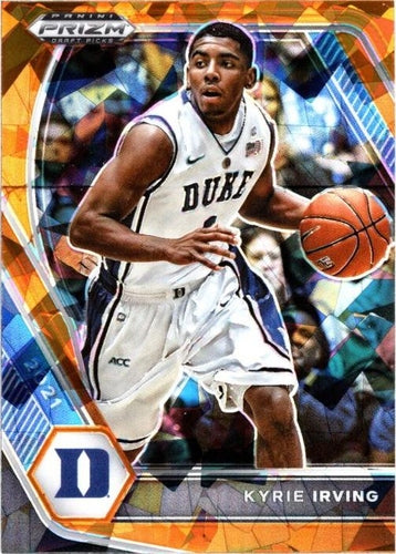 #62 Kyrie Irving - Duke Blue Devils - 2021 Panini Prizm Draft Picks - Orange Ice Basketball