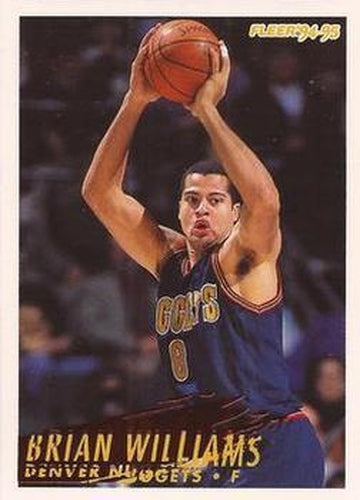 #62 Brian Williams - Denver Nuggets - 1994-95 Fleer Basketball