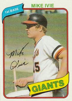 #62 Mike Ivie - San Francisco Giants - 1980 Topps Baseball