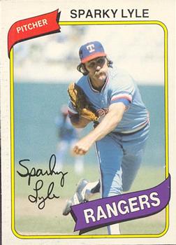 #62 Sparky Lyle - Texas Rangers - 1980 O-Pee-Chee Baseball