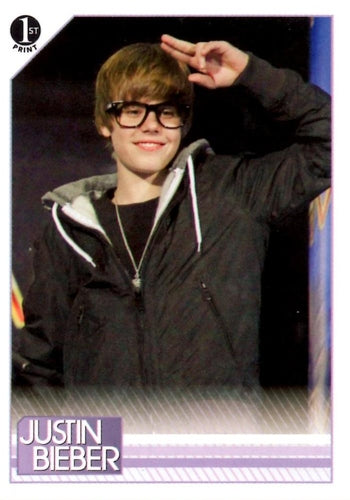 #62 While making a fashion statement with the glas - 2010 Panini Justin Bieber