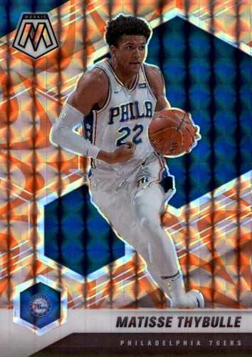 #62 Matisse Thybulle - Philadelphia 76ers - 2020-21 Panini Mosaic - Mosaic Reactive Orange Basketball